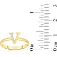 thumbnail image 4 of Floreo 10k Yellow Gold Letter A-Z Small Block Alphabet Character CZ Initial Ring, 4 of 5