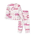 thumbnail image 2 of Junzan Breast Cancer Pink Ribbons Awareness (2) Print Womens Pajama Sets,Long Sleeve Button Down For Women Pjs 2 Piece, 2 of 9