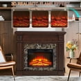 thumbnail image 5 of HZWDD 45" Electric Fireplace with Mantel, Fireplace Heater Freestanding, Realistic Stacked Stone Surround with Remote Control Timer LED Flame, 5 of 7