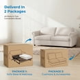 thumbnail image 5 of ZAFLY 2-in-1 Full Size Pull Out Sofa Bed | Convertible Loveseat with Mattress | Sleeper Sofa Couch for Living Room/Apartment, Beige, 5 of 9