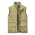thumbnail image 3 of Baqcunre Vest For Men Mens Jacket Field Pofessional Emergency Field Fishing Multi Pocket Vest Blazer For Men Tops For Men Khaki 4XL, 3 of 3