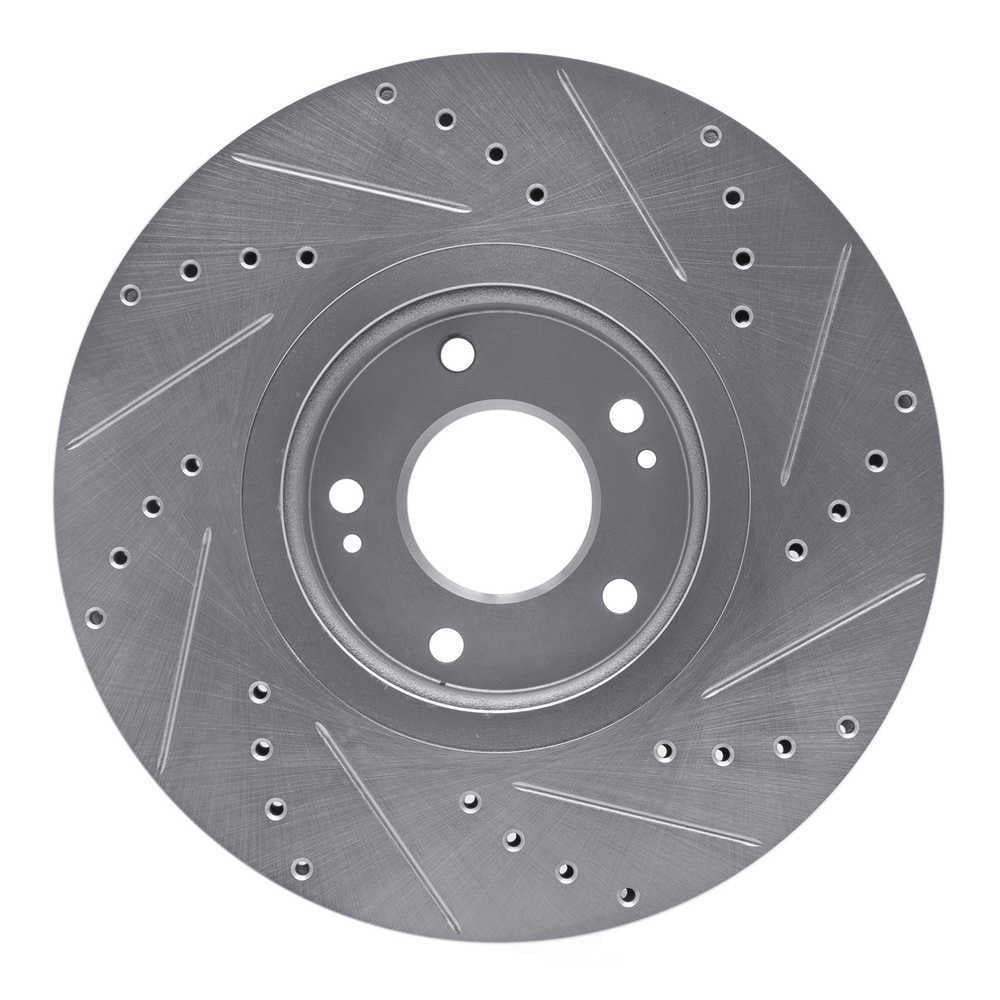 Dynamic Friction Company 631-03047L DFC Brake Rotor - Drilled And Slotted - Silver