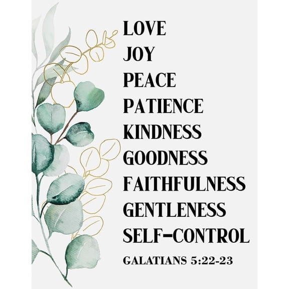 Christian Wall Decor Galatians 5:22-23 Fruit Of The Spirit Decor Christian for Living Room Decorative Christian Bible Verse Wall Art poster
