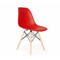 thumbnail image 1 of Eiffel Dining Chair Wood Legs in RED, 1 of 2