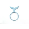 thumbnail image 1 of Porte-serviettes de Queue de Baleine en Fonte Bleu Clair Rustique 7,5 Po, 1 of 2