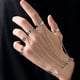 thumbnail image 5 of Pulsera de cadena con anillos de dedo para mujer, pulsera de borla de cadena en capas Punk con anillo de dedo, garras de dedo, joyería para brazo JM, 5 of 5