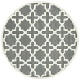 thumbnail image 5 of SAFAVIEH Chatham Giovanni Geometric Wool Area Rug, Dark Grey/Ivory, 8'9" x 8'9" Square, 5 of 10