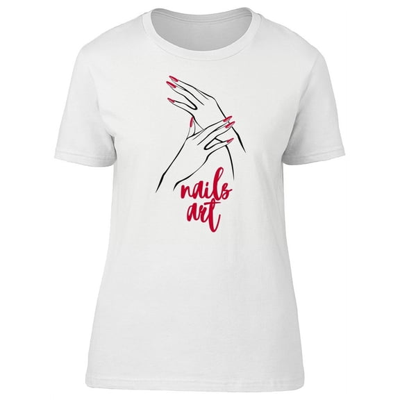 Nails Art T-Shirt Women -Image by Shutterstock, Female x-Large