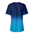 thumbnail image 2 of Vedolay Women Shirts Casual Womens Cap Sleeve T Shirts Summer Slim Fit Shirts Ruched Sweetheart Neckline Top Short Sleeve Cute Casual Basic Tee,Blue L, 2 of 3