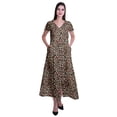 thumbnail image 1 of Moomaya Robe Longue Maxi pour Femmes à Manches Courtes, Robe Formelle/décontractée avec Poches P-TTG, 1 of 6