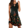 thumbnail image 2 of TIANEK Summer Dresses for Women Sleeveless Floral Mini Sun Dress Sexy Breathable Tank Dress Short Junior Dresses, 2 of 4