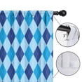 thumbnail image 4 of Blackout Kids Curtains,Light Blue and Dark Blue Argyle Pattern Childrens Insulated Curtains Set Of 2,Bedroom Essentials,Toddler Room Decor 42"x54", 4 of 5