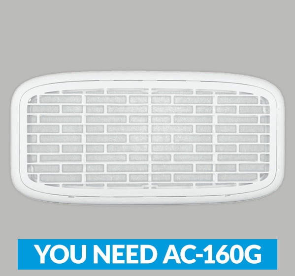 RV Air AC-160G Air Conditioner Filter Replacement, 2 Filters 12.75' x 5.5 each', Polyester, Green