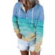 thumbnail image 1 of Gibobby Sudadera con capucha y cremallera Sudaderas con capucha de bloque de color para mujer, sudadera informal de manga larga con botones y cordón con bolsillo （Verde， L), 1 of 4