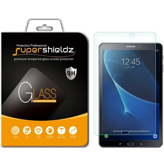 [1-Pack] Supershieldz for Samsung Galaxy Tab A 10.1 Inch (SM-T580/T587 Model 2016 Release) Tempered Glass Screen Protector, Anti-Scratch, Anti-Fingerprint, Bubble Free