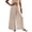 Beige #17, variant on Wide Leg Pants for Women High Waist Causal Flowy Loose Fit Trousers Elastic Waist Ruffle Trendy Boho Vocation Palazzo Pants Light Brown L