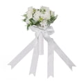 thumbnail image 4 of Ramos de boda, ramo de flores de mano, flores artificiales de seda falsas para novia, fiesta de bodas e iglesia, color blanco, 4 of 14