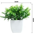 thumbnail image 2 of Mini Potted Artificial Plants Plastic Fake Green Plant for Home Decor Office Desk Shower Room Decoration Faux Plants Indoor (White, Set of 2), 2 of 5