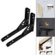 thumbnail image 5 of 2 uds soporte de ángulo plegable triangular soporte de estante bisagras de pared banco colgante de pared 10 pulgadas de negro kusrkot Soporte de ángulo plegable, 5 of 8
