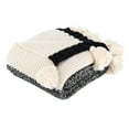 thumbnail image 2 of SAFAVIEH Tensley Throw Blanket Black / Natural, 2 of 2