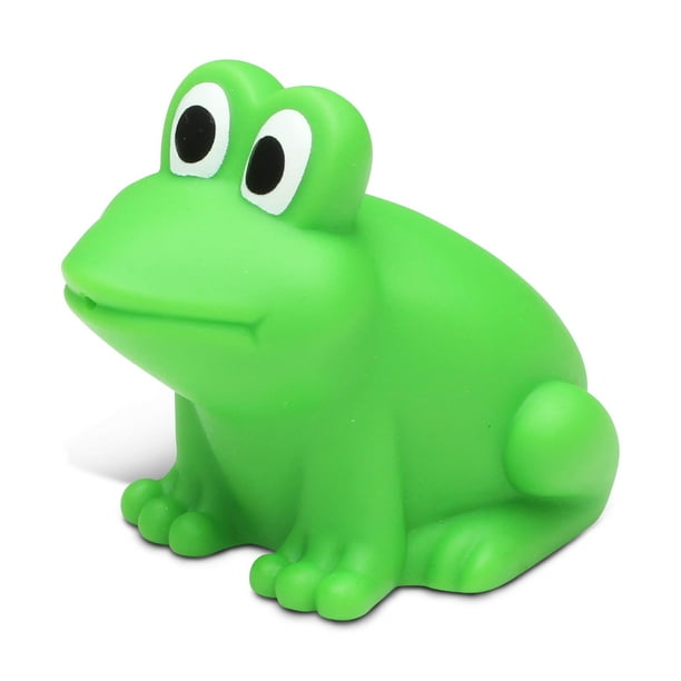 Dollibu Frog Bath Buddy Squirter - Rana verde flotante Juguete de baño de goma Diversión con chorros de agua Juego de baño para niños pequeños Juguete animal lindo y suave para la bañera Playa y pisci