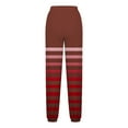 thumbnail image 4 of Winter Savings! Titcea Sweatpants Women Elastic Waisted Drawstring Striped Print Fleece Joggers with Pockets Baggy Casual Sweatpants, 4 of 5