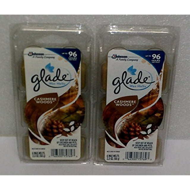 (2 Pack) Glade Limited Edition Cashmere Woods Wax Melts, 8 Each