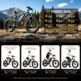 thumbnail image 6 of AMYET 1000W Electric Bike, 20" Fat Tire Ebike 28MPH 48V 15Ah E-Mountain Bicycles UL2849 Black, 6 of 10