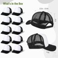 thumbnail image 5 of 10 PCS Sublimation Blank Trucker Hats, Comfortable Polyester Mesh Trucker Hats, Unisex Mesh Baseball Snapback Caps, Summer Mesh Caps for Men Women, 5 of 7