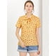 thumbnail image 2 of Blusa Para Mujer Estampado De Cereza Cuello Con Corbata De Lazo Amarillo M Allegra K, 2 of 7