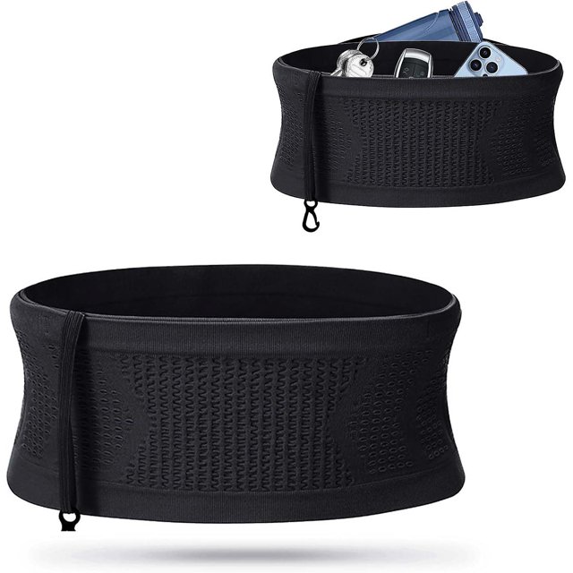 Riñonera para correr de punto multifunción (l), riñonera oculta con gran capacidad, riñonera portátil unisex de alta elasticidad cinturón deportivo para correr