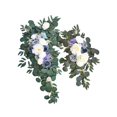 thumbnail image 1 of Rustic Artificial Flower Swag Handmade Hanging for Parties Wreath Handmade Arbor Ornament Blue, 1 of 9