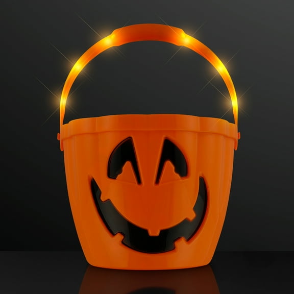 FlashingBlinkyLights Pumpkin Light Handle Halloween Buckets