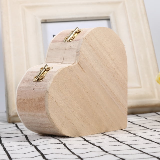 Jewelry Box, Wooden Jewelry Box Organizer Display Storage Case with Buckle Portable Jewelry Display Holder for Earrings Rings Bracelet