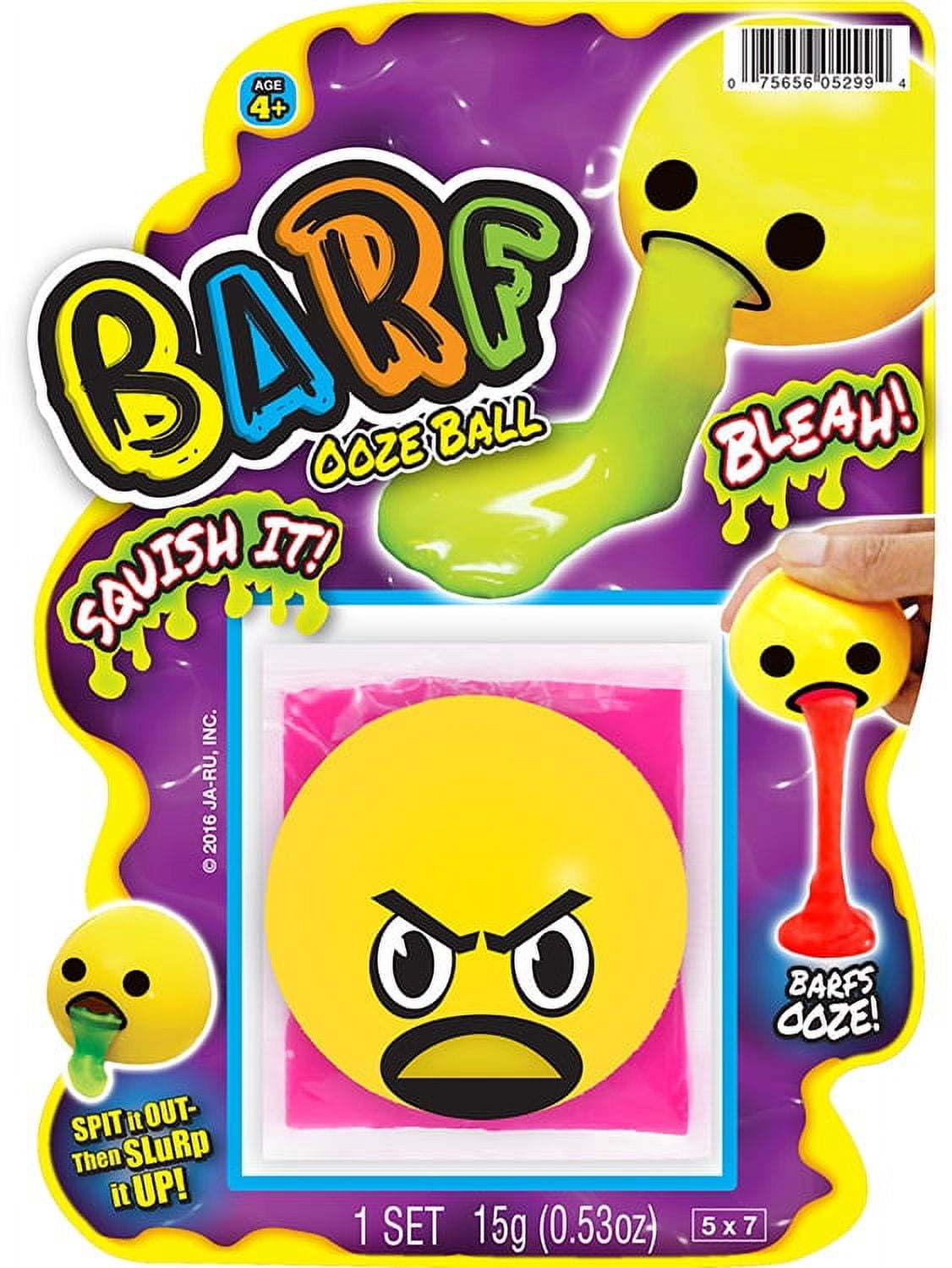(4 pack) Ja-Ru Barf Slime Ball Novelty Toy, All Ages, TPR
