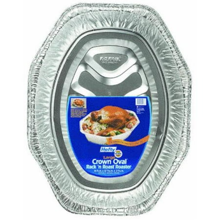 

12PC E-Z Foil E-Z Foil 1918 Oval Rack n Roast Roaster Pan