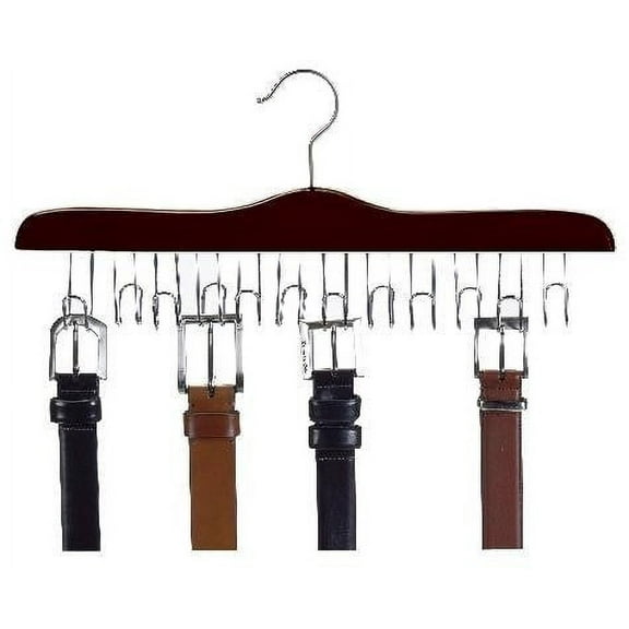 Wooden Specialty Belt Hanger - (Walnut & Chrome)