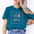 thumbnail image 2 of Bella Canvas Colorful Mama Letter Shirt Women Moms Birthday Gift Cotton Tee, 2 of 5