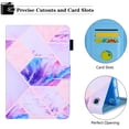 thumbnail image 4 of Fire HD 8 Case 10th Generation, Fire HD 8 Plus Case 2020, Allytech Slim Shell PU Leather Folio Flip Magnetic Auto Sleep Wake Shockproof Kickstand Case for Amazon Fire HD 8 2020, Purple Grid, 4 of 6