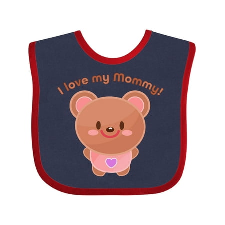 

Inktastic I Love My Mommy- Cute Baby Bear Gift Baby Boy or Baby Girl Bib