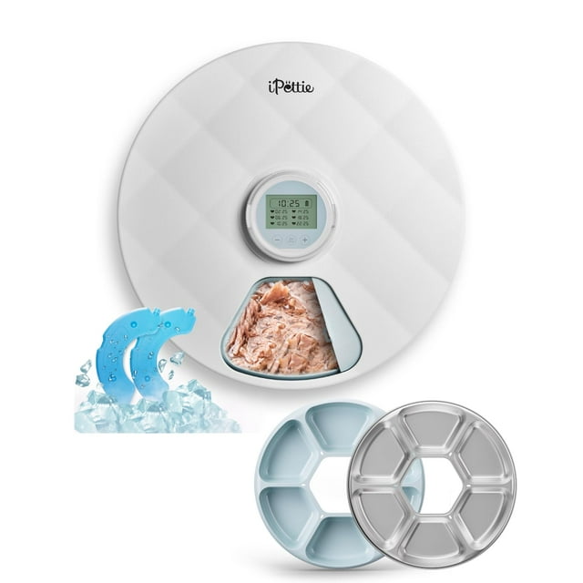 iPettie Brioche Alimentador Automático para Mascotas con Paquetes de Hielo