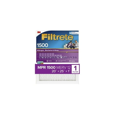 

3M Filtrete 1500 Mpr 20 X 25 X 1 Bacteria And Virus Air Filter 4Pk