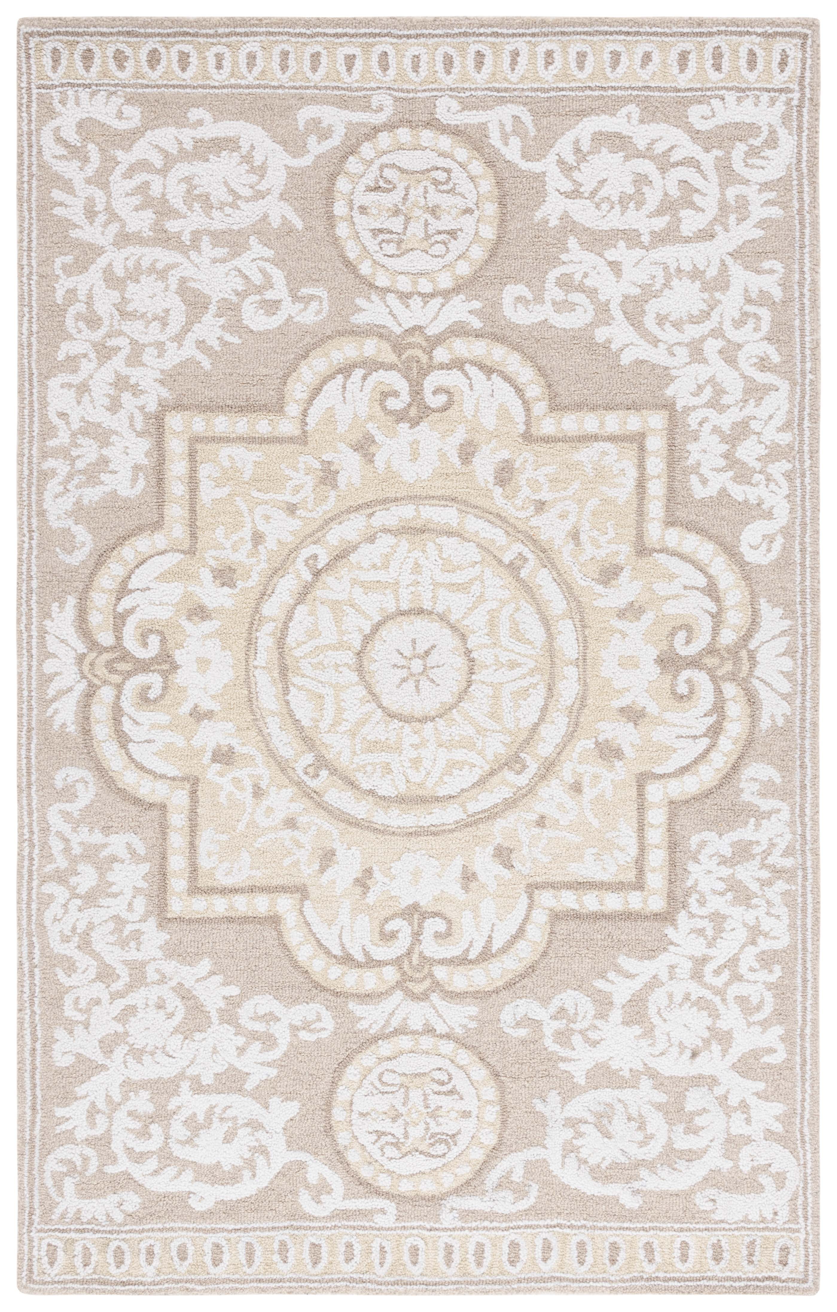 SAFAVIEH Abstract Merrill Oriental Area Rug, Ivory/Beige, 6' x 9'