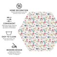 thumbnail image 3 of Honeii Summer Floral print Leather Coaster Set of 4, ideal for safeguarding your furniture from drinks spills and effortless cleanup-Hexagon, 3 of 6