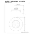 thumbnail image 2 of Kingston Brass P60SB Victorian Ceramic Shower Head, Brushed Brass, 2 of 2
