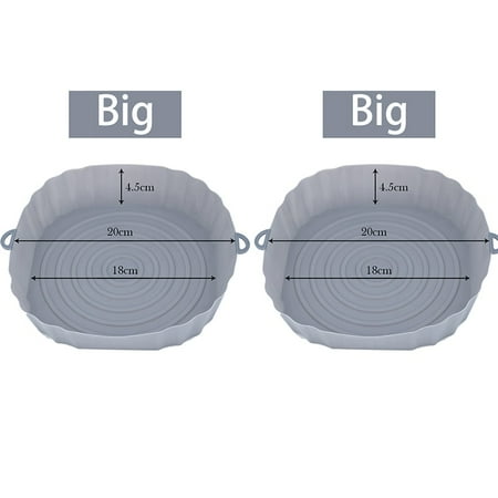 

2Pcs Air Fryer Silicone Bast Silicone Mold Airfryer Oven Baking Tray Pizza Fried Chicn Bast Reusable Pan Liner Accessories