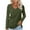 Army Green, variant on Timegard Womens Tops V-Neck Long Sleeve Basic Tee Solid Color Comfy Blouse Fall Casual Tunic Tops