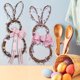 thumbnail image 3 of XWQ Colgante decorativo de Pascua con Bowknot Rattan Conejo creativo Conejito LED Signo de colgante Decoración de la casa XWQ 715087949, 3 of 6