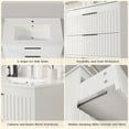 thumbnail image 5 of Tolead 30 inch Floating Bathroom Vanity with White Ceramic Sink and 2 Drawers, 5 of 7