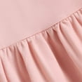 thumbnail image 4 of Huowey Toddler Little Girls Autumn Solid Color Dress Girls Long Sleeve Crew Neck A-Line Skirt Cute Dailywear, 18-24 Months, 4 of 7